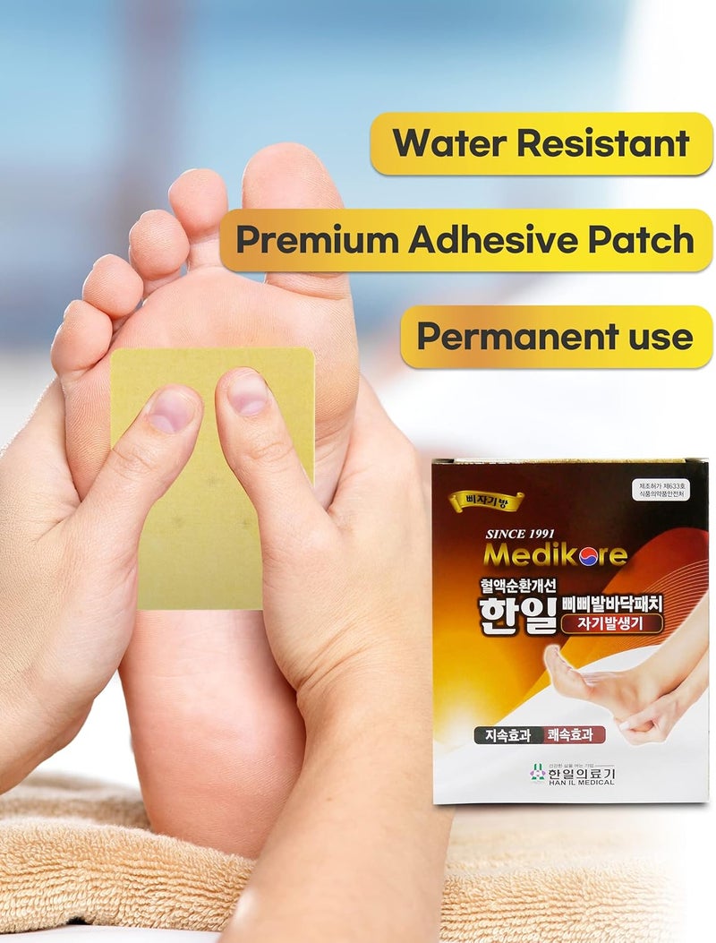 Arche Hanil ACU-Magnetic Feet Patches Healing Tip Magnet Acupuncture 600 Gauss Magnets Pre-Attached to Plasters (10 Sheets) for Foot Sole Heel Area - Image 5
